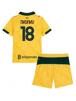 AC Milan Christopher Nkunku #18 Dječji Rezervni Dres kompleti 2025-26 Kratak Rukavima (+ kratke hlače)